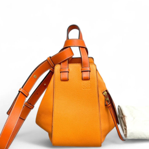 Loewe Small Hammock Grained Calfskin Orange