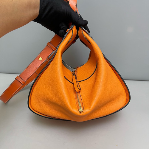 Loewe Small Hammock Grained Calfskin Orange