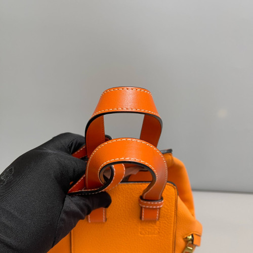 Loewe Small Hammock Grained Calfskin Orange