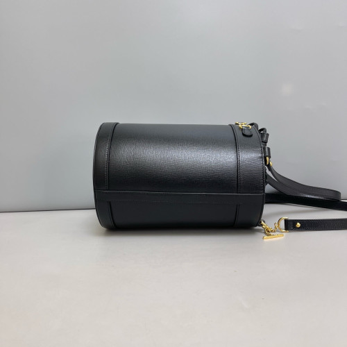 Gucci Horsebit Horsebit 1955 Drawstring Bucket Bag Calfskin Black