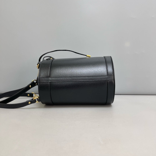 Gucci Horsebit Horsebit 1955 Drawstring Bucket Bag Calfskin Black