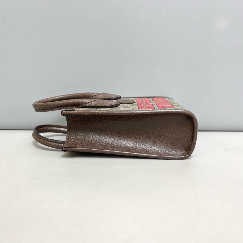 Gucci Mini Interlocking G Tote GG Supreme Monogram Beige Brown Red Gucci Mini Interlocking G Tote GG Supreme Monogram Beige Brown Red