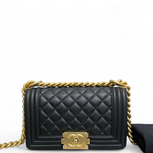 Chanel Quilted Mini Boy Flap Calfskin Black