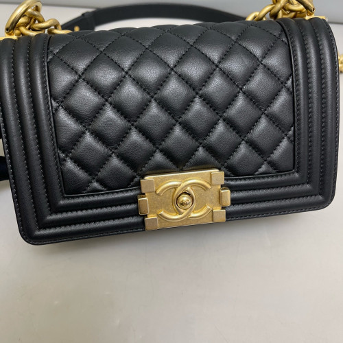 Chanel Quilted Mini Boy Flap Calfskin Black