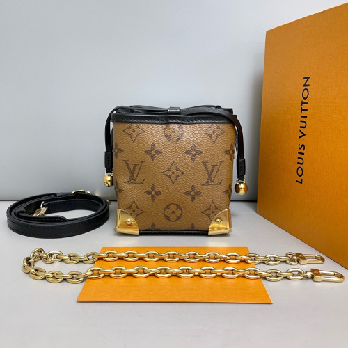 Louis Vuitton Noe Purse Monogram Brown Black