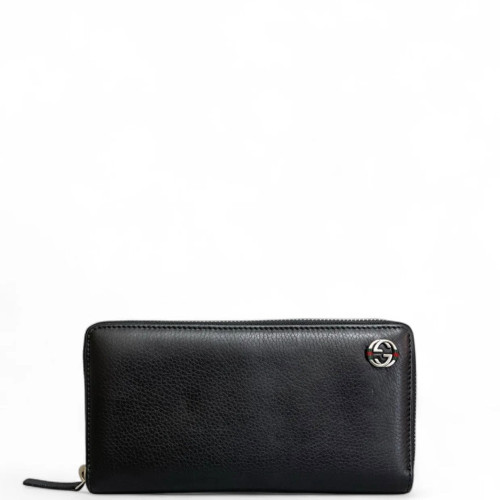Gucci Zip Around Wallet Cowhide Black Gucci Zip Around Wallet Cowhide Black