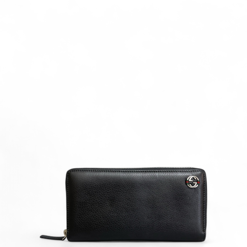 Gucci Zip Around Wallet Cowhide Black Gucci Zip Around Wallet Cowhide Black