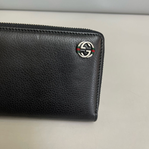 Gucci Zip Around Wallet Cowhide Black Gucci Zip Around Wallet Cowhide Black