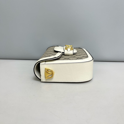 Gucci Small Horsebit 1955 GG Supreme Monogram White
