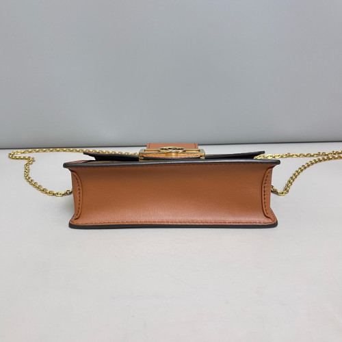 Louis Vuitton Dauphine Chain Wallet Reverse Monogram Brown