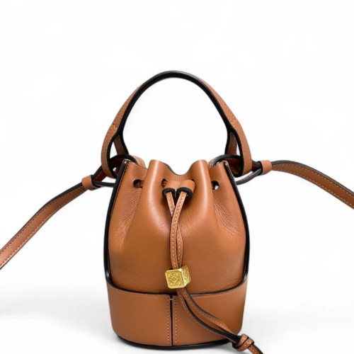 Loewe Nano Balloon Bucket Calfskin Tan