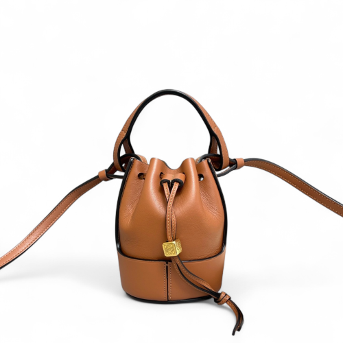 Loewe Nano Balloon Bucket Calfskin Tan