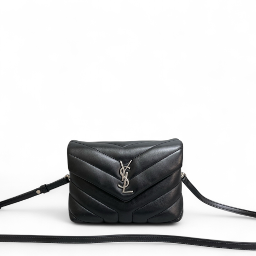 Yves Saint Laurent Toy Loulou Crossbody Bag Calfskin Black Yves Saint Laurent Toy Loulou Crossbody Bag Calfskin Black