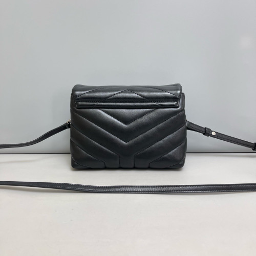 Yves Saint Laurent Toy Loulou Crossbody Bag Calfskin Black Yves Saint Laurent Toy Loulou Crossbody Bag Calfskin Black