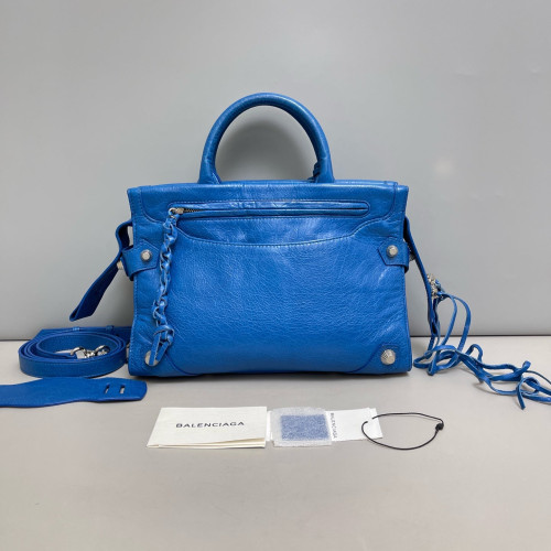 Balenciaga Studded Small Mute City Arena Lambskin Blue