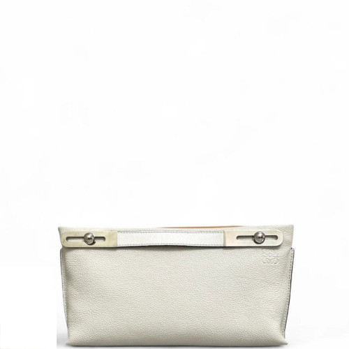 Loewe Small Missy Bag Grained Calfskin White Yellow