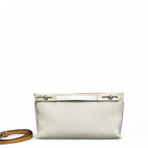Loewe Small Missy Bag Grained Calfskin White Yellow