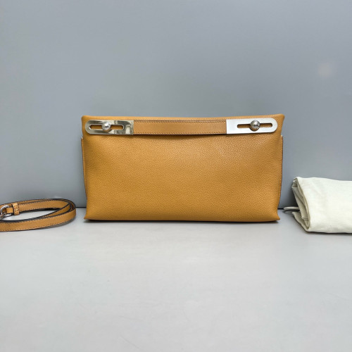 Loewe Small Missy Bag Grained Calfskin White Yellow