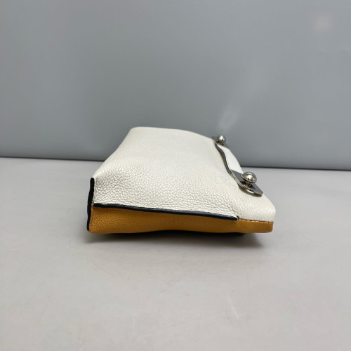 Loewe Small Missy Bag Grained Calfskin White Yellow