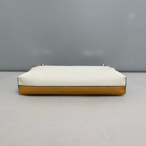 Loewe Small Missy Bag Grained Calfskin White Yellow