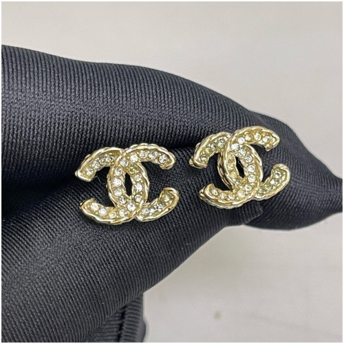 Chanel Stud Earrings Metal Gold Chanel Stud Earrings Metal Gold