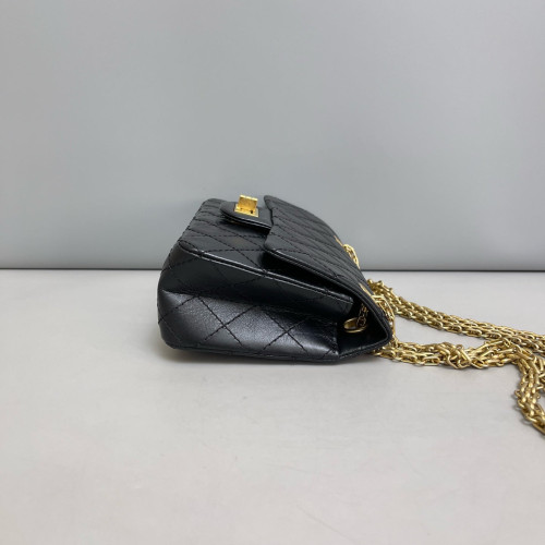 Chanel Quilted 2.55 Mini Reissue Flap Calfskin Black