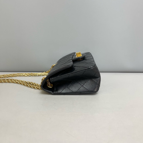 Chanel Quilted 2.55 Mini Reissue Flap Calfskin Black