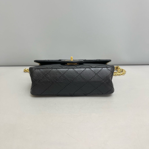 Chanel Quilted 2.55 Mini Reissue Flap Calfskin Black