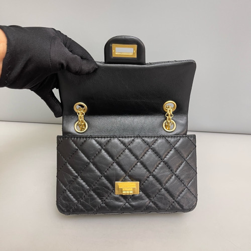 Chanel Quilted 2.55 Mini Reissue Flap Calfskin Black