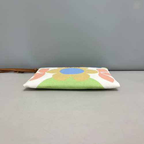 Miu Miu Clutch Canvas White Green Blue
