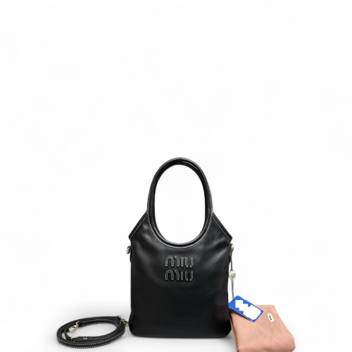 Miu Miu Ivy Mini Smooth Calfskin Black