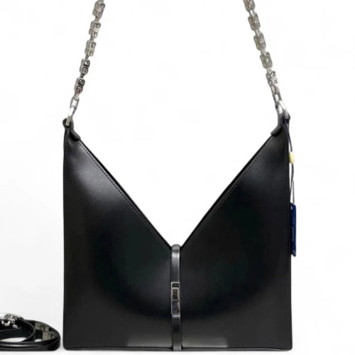 Givenchy Small Cut Out Shoulder Bag Smooth Calfskin Black