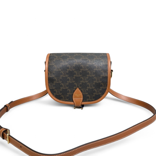 Celine Medium Folco Bag Triomphe Tan Brown Black