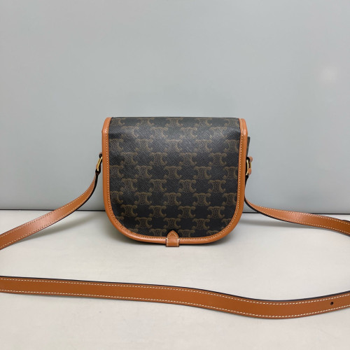 Celine Medium Folco Bag Triomphe Tan Brown Black