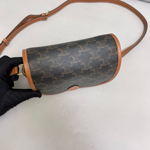 Celine Medium Folco Bag Triomphe Tan Brown Black