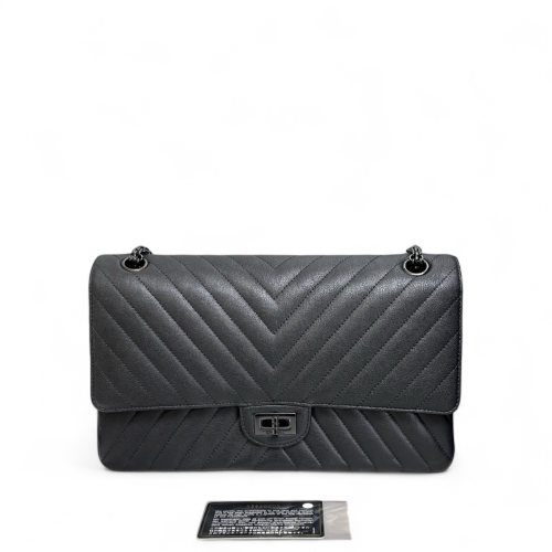 Chanel Chevron Quilted 2.55 226 Reissue Double Flap Calfskin Black