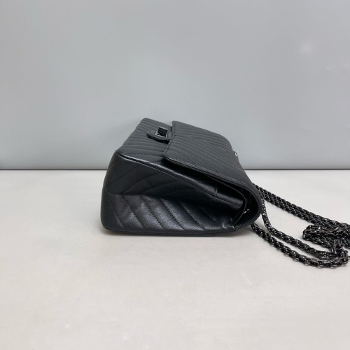 Chanel Chevron Quilted 2.55 226 Reissue Double Flap Calfskin Black