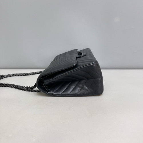 Chanel Chevron Quilted 2.55 226 Reissue Double Flap Calfskin Black