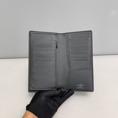 Louis Vuitton Brazza Wallet Monogram Black Grey Louis Vuitton Brazza Wallet Monogram Black Grey
