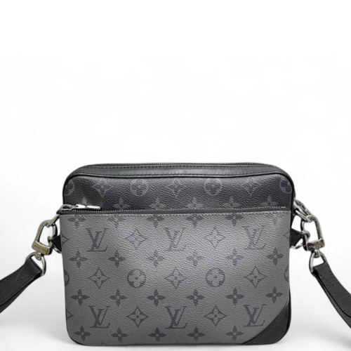 Louis Vuitton Trio Messenger Bag Monogram Black Grey