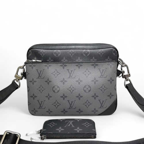 Louis Vuitton Trio Messenger Bag Monogram Black Grey