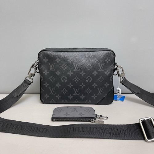 Louis Vuitton Trio Messenger Bag Monogram Black Grey