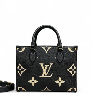 Louis Vuitton Onthego PM Monogram Empreinte Giant Black White