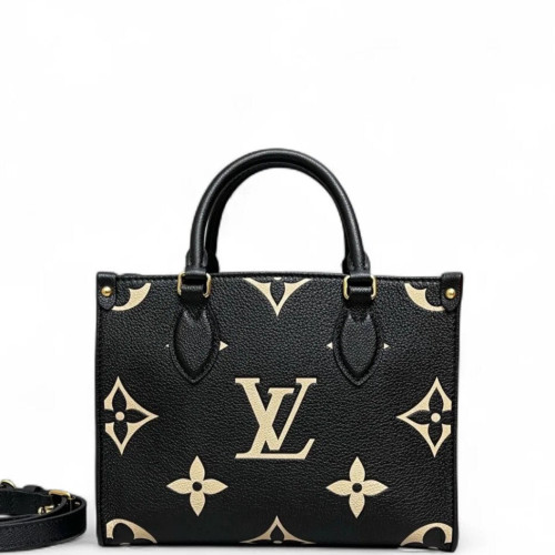 Louis Vuitton Onthego PM Monogram Empreinte Giant Black White Louis Vuitton Onthego PM Monogram Empreinte Giant Black White