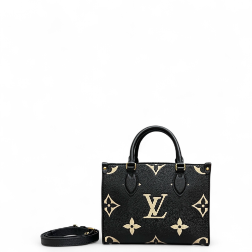 Louis Vuitton Onthego PM Monogram Empreinte Giant Black White Louis Vuitton Onthego PM Monogram Empreinte Giant Black White