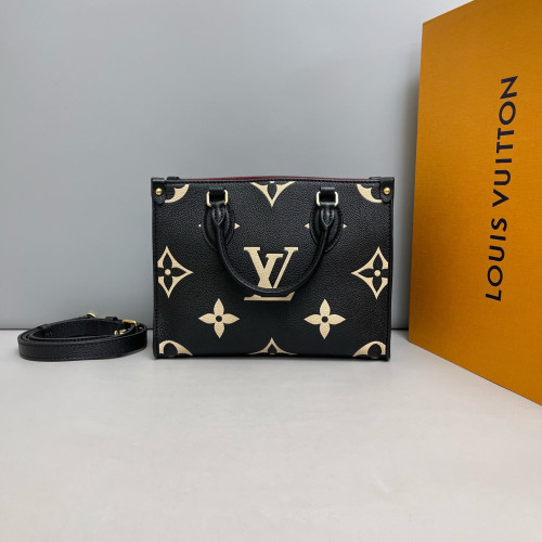 Louis Vuitton Onthego PM Monogram Empreinte Giant Black White Louis Vuitton Onthego PM Monogram Empreinte Giant Black White