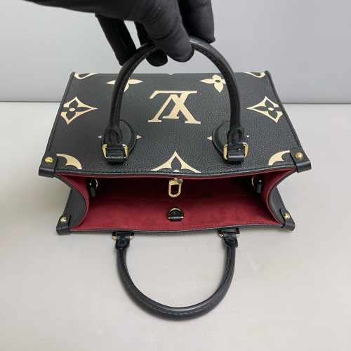 Louis Vuitton Onthego PM Monogram Empreinte Giant Black White Louis Vuitton Onthego PM Monogram Empreinte Giant Black White