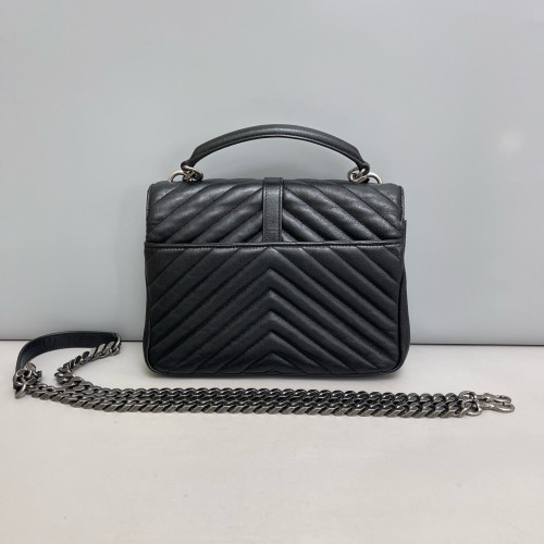 Yves Saint Laurent Medium College Calfskin Black