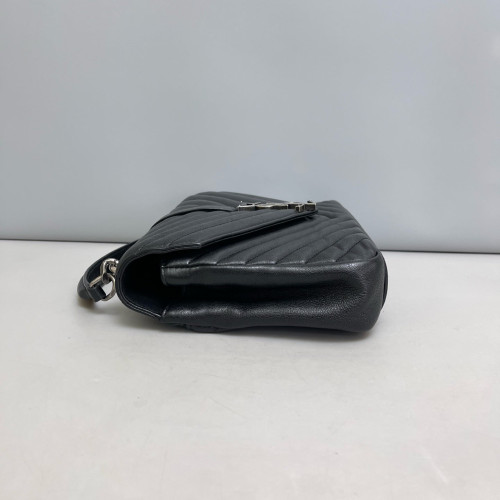 Yves Saint Laurent Medium College Calfskin Black