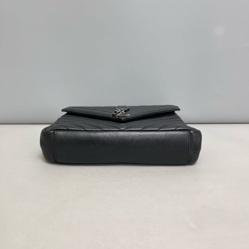 Yves Saint Laurent Medium College Calfskin Black